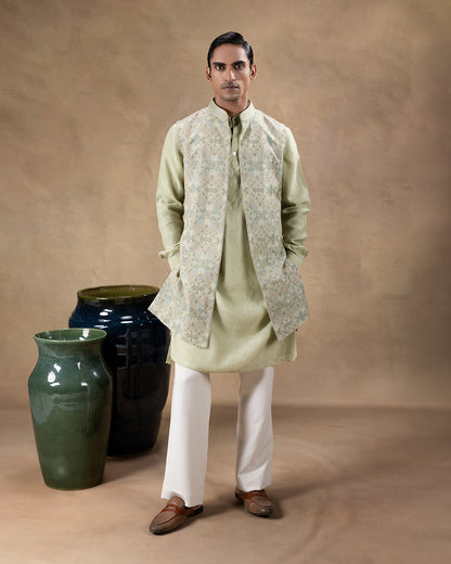Green Indowestern Set