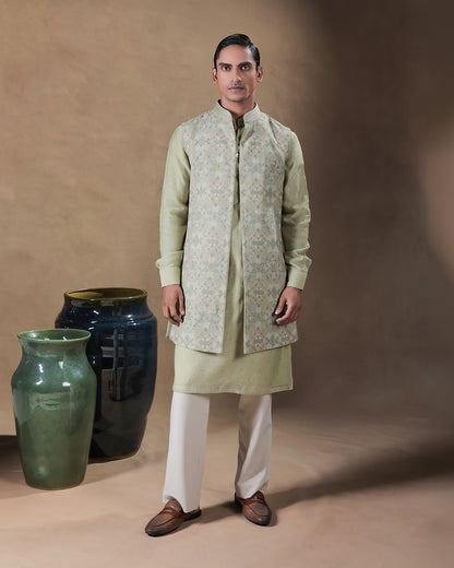Green Indowestern Set