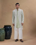 White Indowestern Set