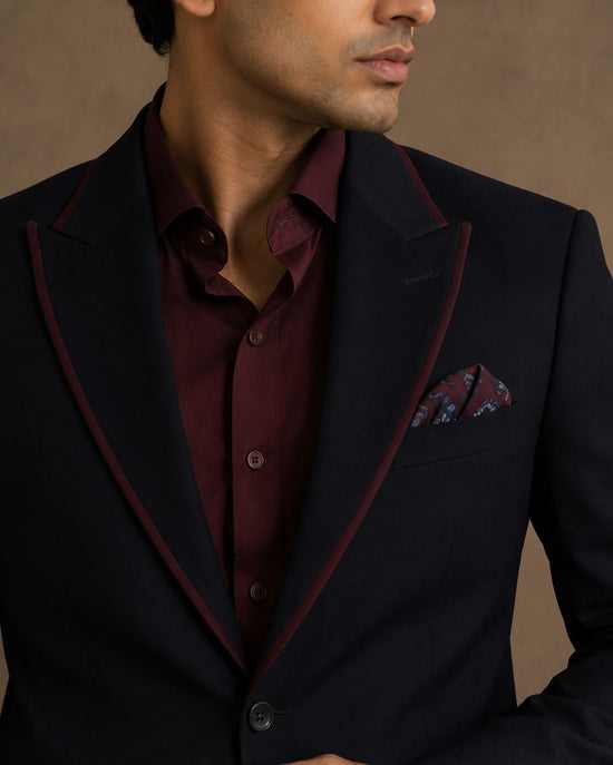 Blue and wine suit