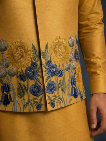 Yellow Nehru Jacket Set